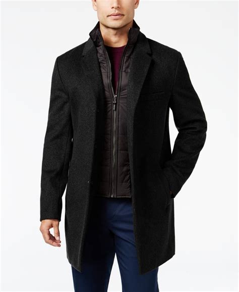 michael kors men's overcoat macy's